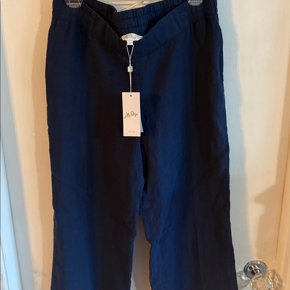 Lilly Pulitzer Blue Wide Leg Trousers - Picture 4 of 5